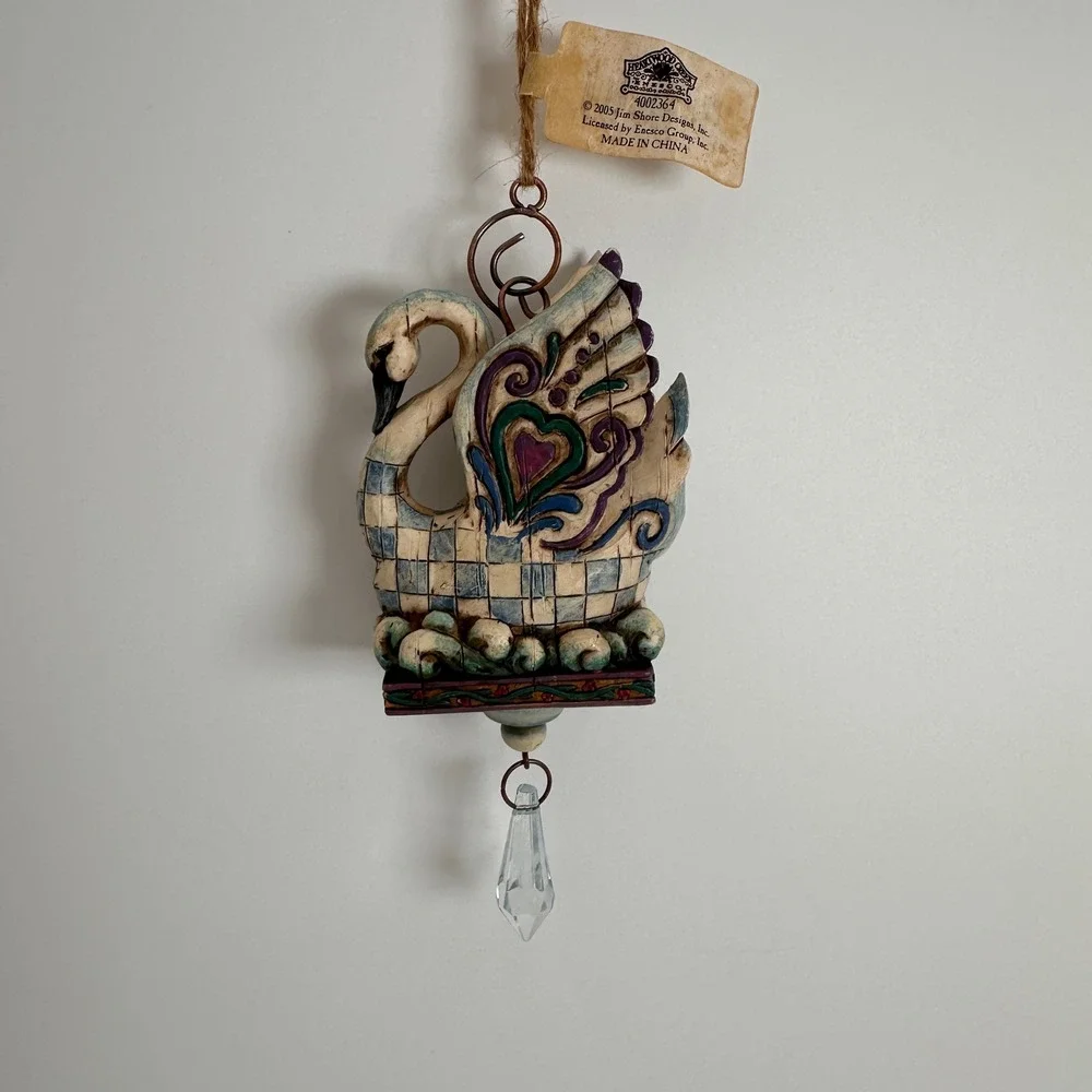 7 Swans Swimming Jim Shore Heartwood Creek 12 Days of Christmas Ornament 2005